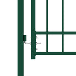 ZNTS Fence Gate with Arched Top Steel 100x200 cm Green 146367