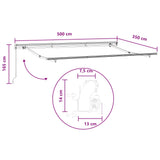 Retractable Awning Light Grey and White 500 x 350 cm 3426429