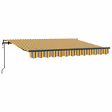 Retractable Awning Yellow 350 x 200 cm Fabric 3329708