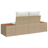 Garden Sofa Beige 184 x 62 x 85cm Poly Rattan 42006816