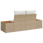 Garden Sofa Beige 184 x 62 x 85cm Poly Rattan 42006821