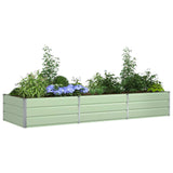 Planter Pastel Green 290 x 100 x 45 cm Galvanised Steel 42018273