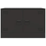 TV Cabinets 2pcs Black 67x39x44 cm Steel 841632