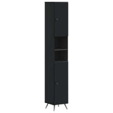Bathroom Cabinet with Open Shelf BREDA Black 30 x 31 x 190 cm 897476