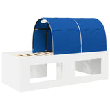 Kids'High Bed Frame with Desk White and Blue Engineered Wood 3423679