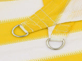 Sunshade Sail 4 x 5 m HDPE Rectangular Yellow and White 42032835