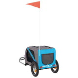 Pet Bike Trailer Blue and Grey Oxford Fabric and Iron 93869