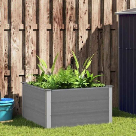 Garden Raised Bed WPC 100x100x54 cm Grey 43605