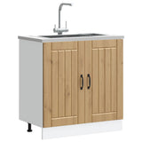 Sink Base Cabinet Lucca Artisan Oak Engineered Wood 853696
