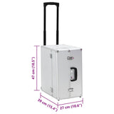 Pilot Trolley 47x39x27 cm Silver Aluminium 91844