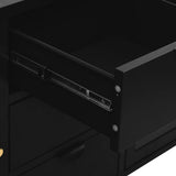 Sideboard Black Steel, tempered glass Medium Sideboard 336076