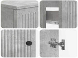 2 Piece Bathroom Cabinet Set EDE Concrete Grey Engineered Wood 3417984