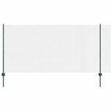 Welded Wire Fence with Posts 50 x 1.2 m PVC-Coated Steel Green 3336518