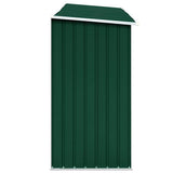 Garden Log Storage Shed Galvanised Steel 330x84x152 cm Green 47083