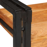 Bedside Table Brown and Black 38 x 33 x 58 cm Solid Wood Acacia 4016734