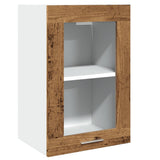 Hanging Glass Cabinet Lyon Old Wood 40x31x60 cm Engineered Wood 856098