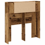 Headboard Cabinet Old Wood 100x18.5x102.5 cm Engineered Wood 856876