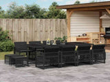 Garden Dining Set Black 3210799