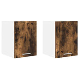 Hanging Cabinet 2 pcs Old Wood and White 30 x 31 x 40 cm 884127