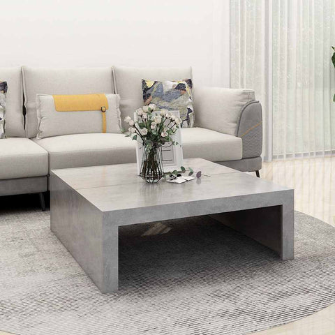 Coffee Table Concrete Grey 100x100x35 cm Engineered Wood 808571