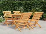 5 Piece Garden Dining Set Solid Wood Teak 3154999