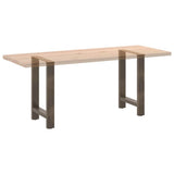 Dining Table Legs Natural Steel 2 pcs 60x cm Steel 4013307
