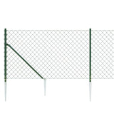 Chain Link Fence with Spike Anchors Green 0.8x10 m 153920