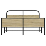 Metal Bed Frame without Mattress Sonoma Oak 160x200 cm 3318694