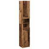 Bathroom Cabinet Old Wood 32x34x188.5 cm Engineered Wood 856943