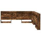 Storage Headboard with Shelf Smoked Oak 180 cm Engineered Wood 3335513