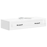 Wall-Mounted Side Table High Gloss White 87.5 x 34.5 x 17 cm 899349