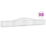 Arched Gabion Baskets 8 pcs 400x30x40/60 cm Galvanised Iron 3146833