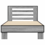 Bed Frame with Headboard Grey Sonoma 80 x 200 cm 8009104