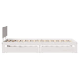 Bed Frame with Drawers without Mattress White 90x190 cm Single 3301971