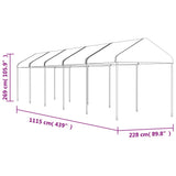 Gazebo with Roof White 11.15x2.28x2.69 m Polyethylene 3155505