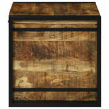 Storage Box Brown and Black 50 x 50 x 50 cm Rough Mango Wood 4016742