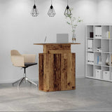 Reception Desk Old Wood 100x40x104 cm Engineered Wood 859058