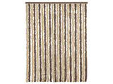 Fly Curtain Dark Brown and Beige 100x220 cm Chenille 377358