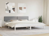 Bed Frame with Upholstered Headboard Light Grey 180 x 200 cm 877893