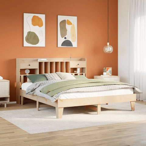 Bed Frame without Mattress 180x200 cm Super King Solid Wood Pine 3308834