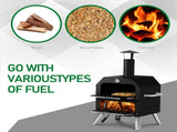 Outdoor Pizza Oven Wood Fired 2-Layer Pizza Ovens Outside Pizza Maker with Stone, Removable Cooking 87975879
