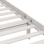 Bed Frame without Mattress White Solid Wood Pine Double 810123