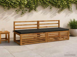 2-Piece Bench Cushions SOEST 2 pcs 100% Polyester Black 949385