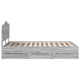 Bed Frame with Drawer Grey Sonoma 120 x 190 cm Engineer Wood 3413441