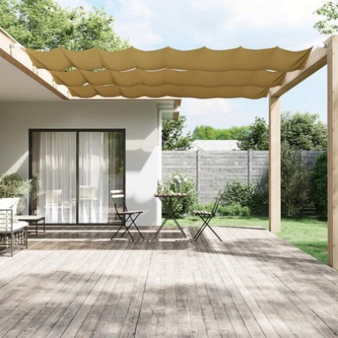 Vertical Awning Beige 100x1200 cm Oxford Fabric 148261