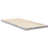 Floor Bed Frame Concrete Grey 90 x 200 cm Engineered Wood 893543