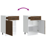 Kitchen Base Cabinet Kalmar Brown Oak Engineered Wood 853484
