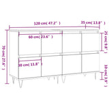 Sideboards 2 pcs Concrete Grey Engineered Wood 3190177