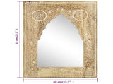 Hand Painted Mirror 40x55 cm Solid Mango Wood 286156