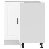 Kitchen Corner Base Cabinet Porto White Engineered Wood 853987